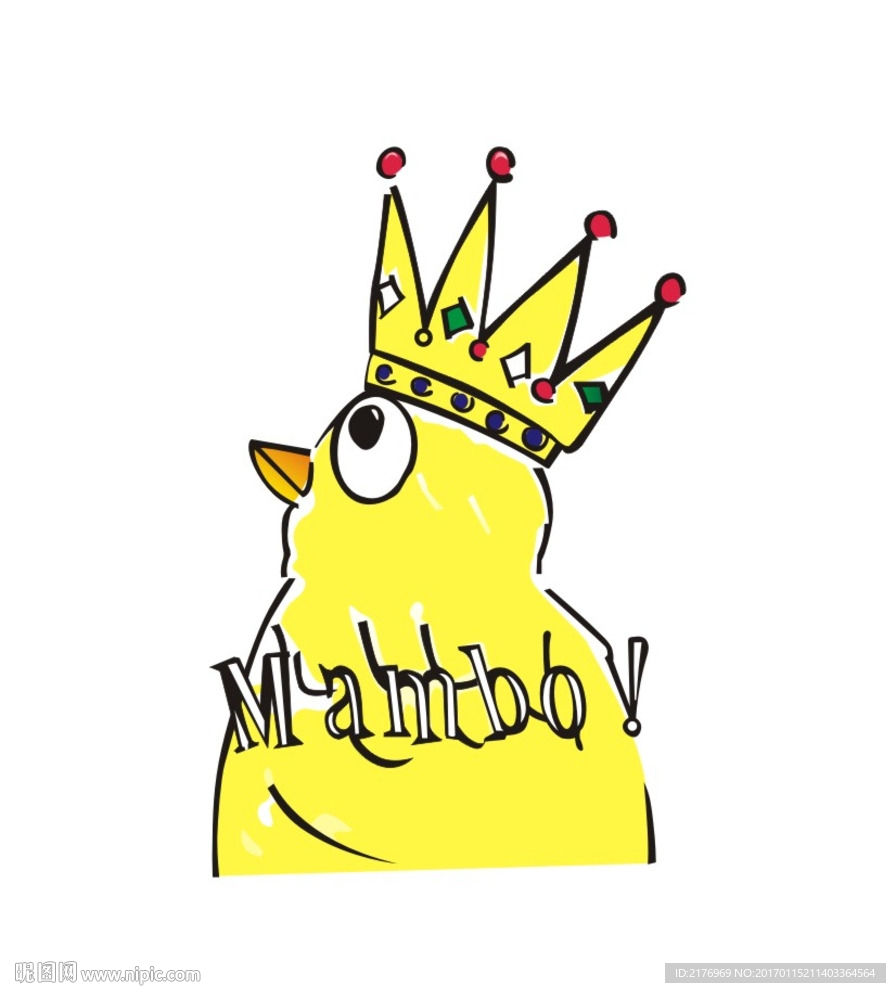 鸡 服装 印花 皇冠 王冠