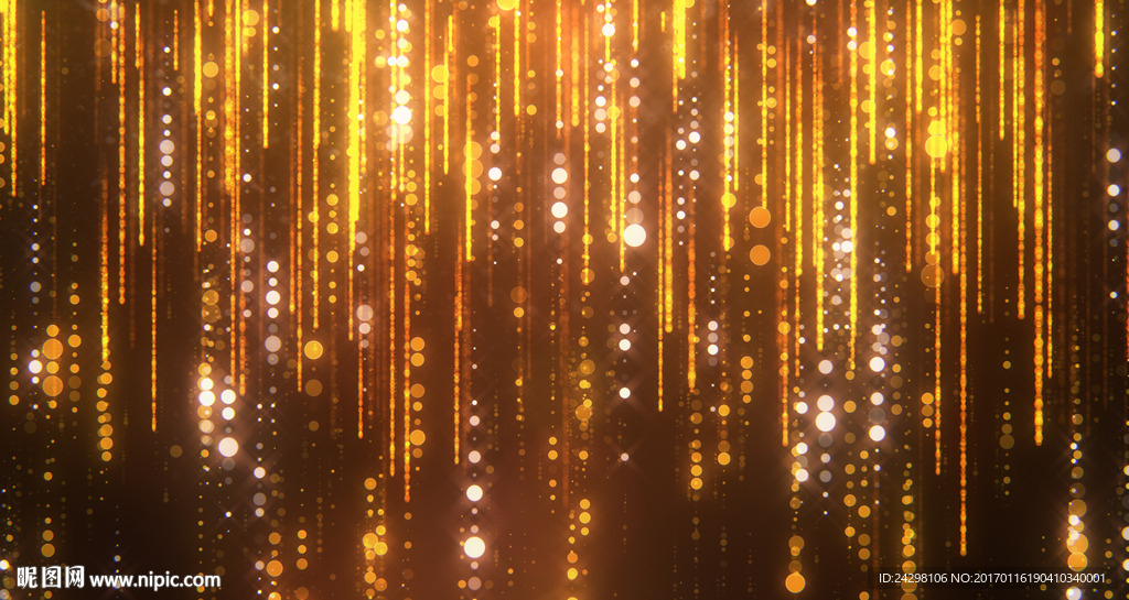 金色粒子舞台特效背景