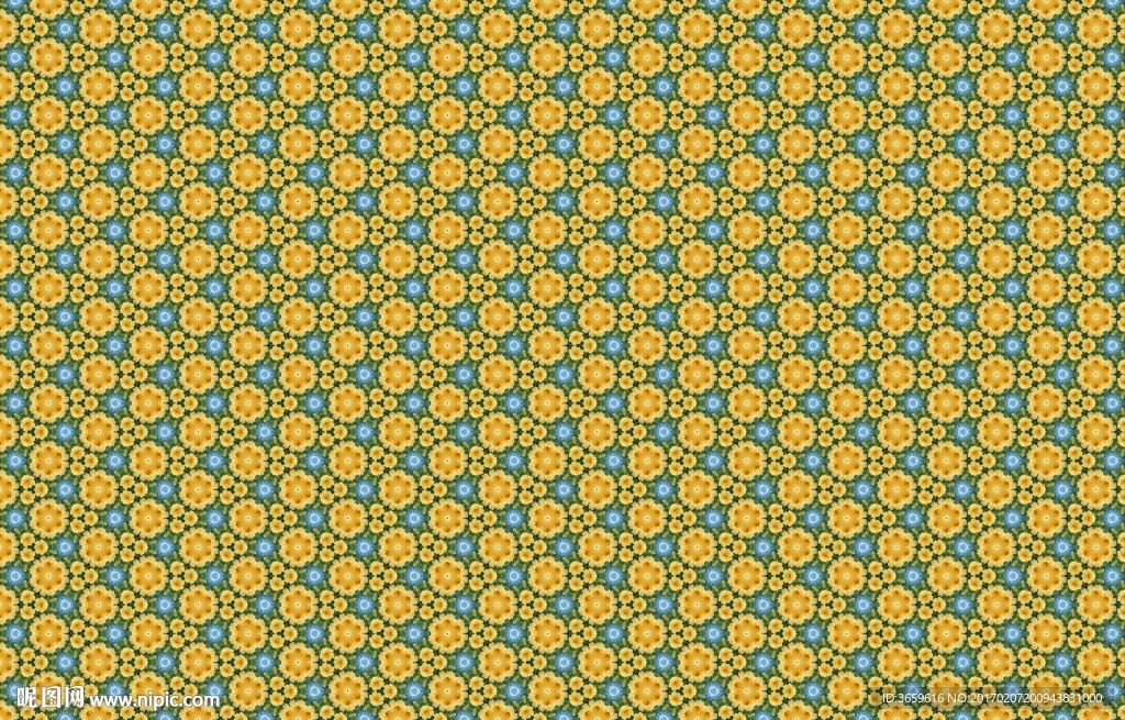黄色花纹背景