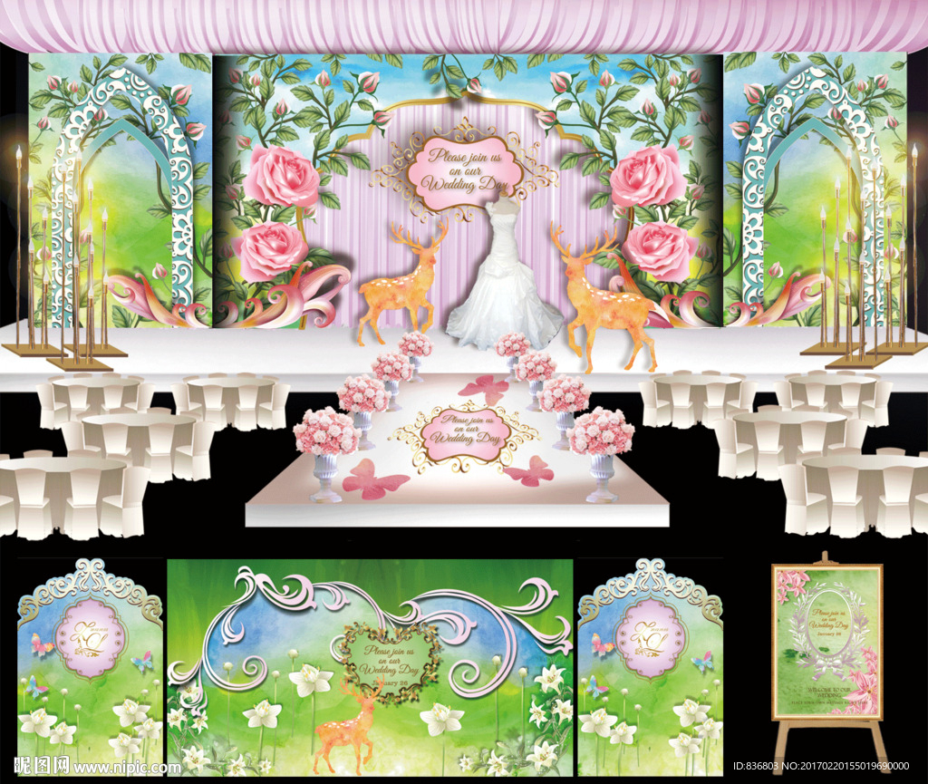 玫瑰花语 春天 森系主题婚礼