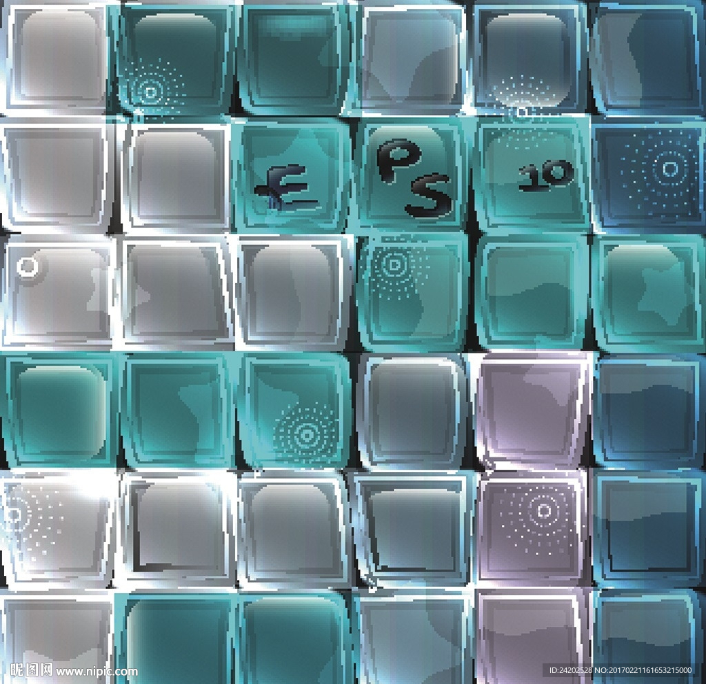 创意玻璃几何矢量背景素材