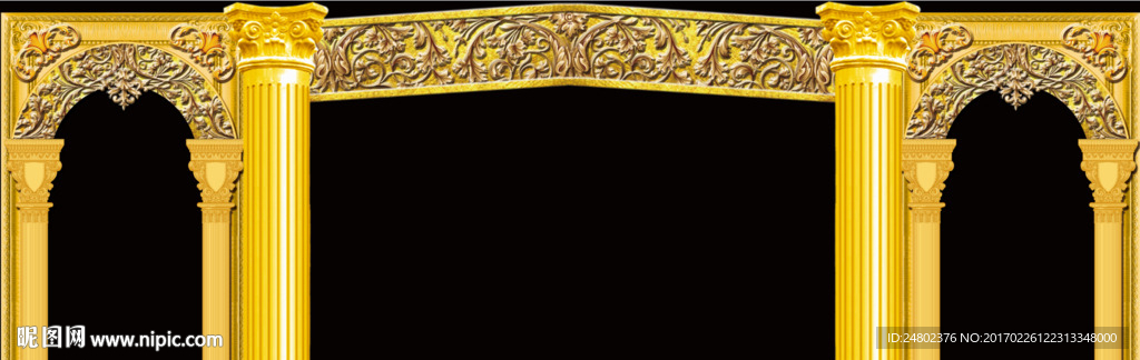 欧式龙门 罗马柱素材婚礼矢量