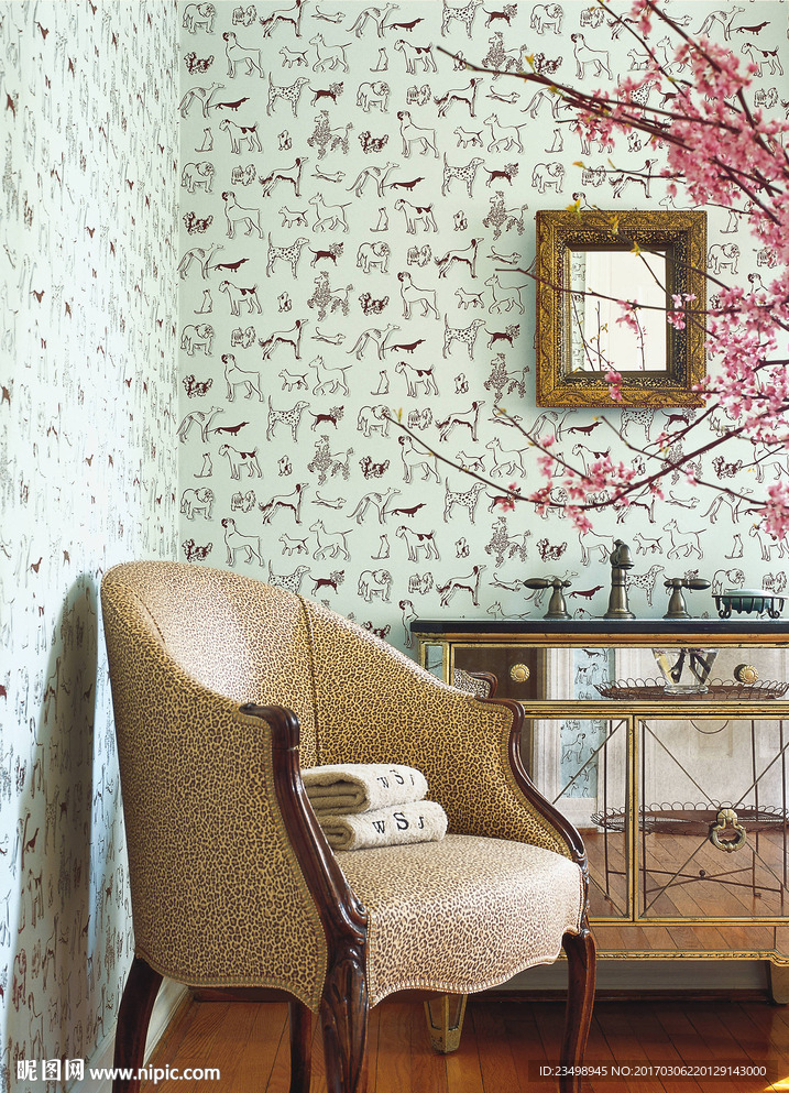 墙纸效果图psd分层