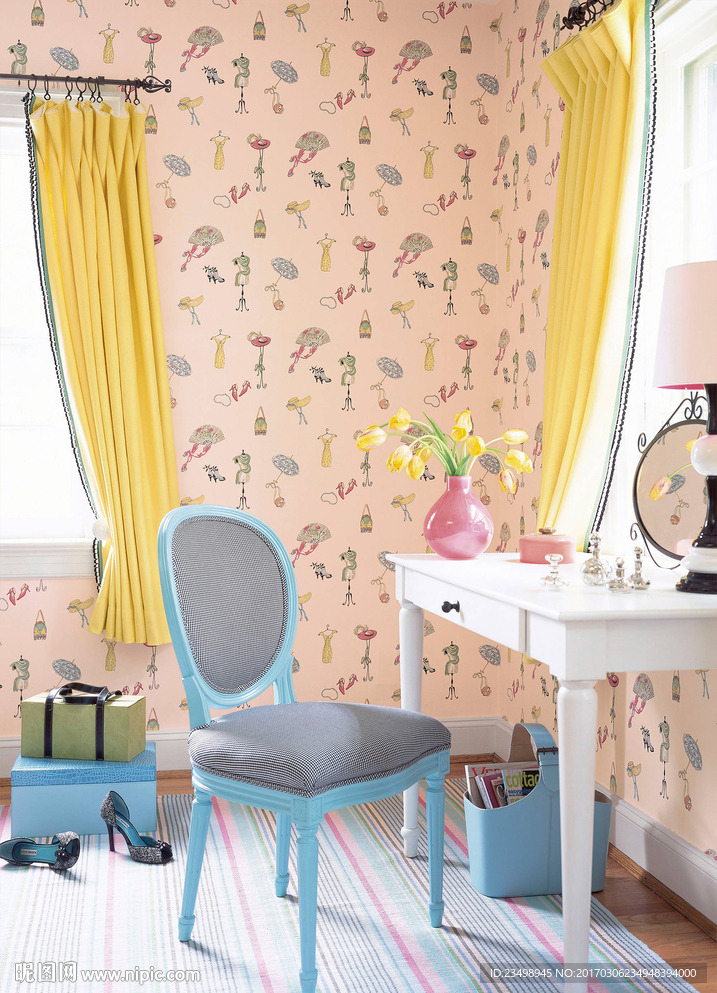 墙纸效果图psd分层