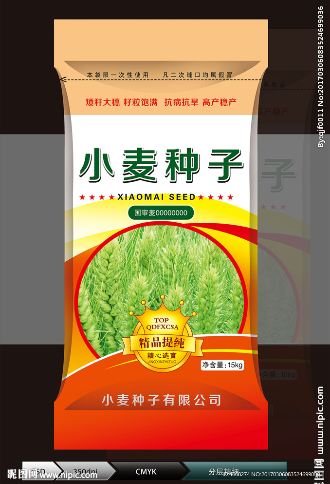 小麦种子(展开图)