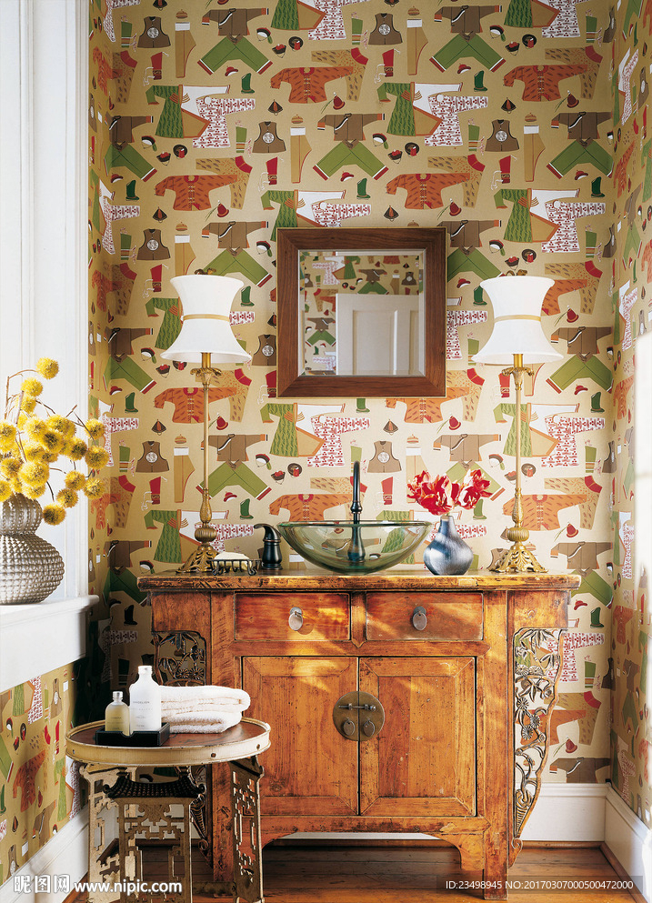 墙纸效果图psd分层