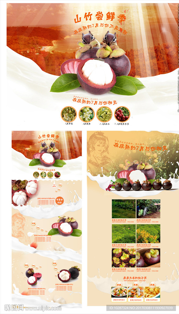 大气山竹等水果通用详情页