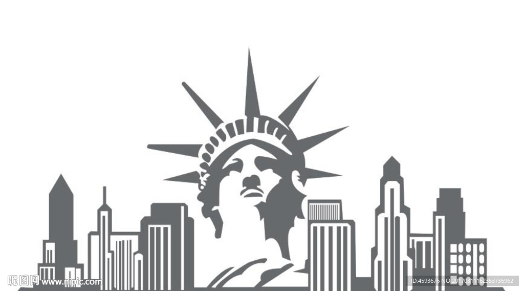 城市剪影 硅藻泥矢量图