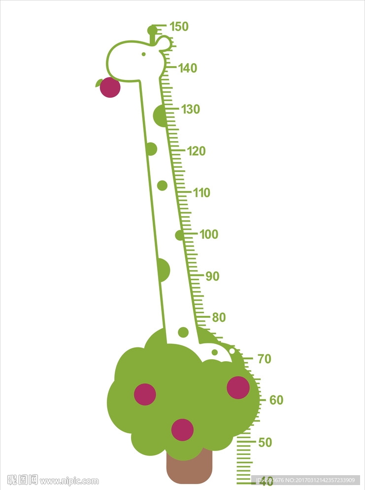 身高尺 硅藻泥矢量图