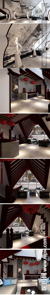 徽式茶馆 新中式洽谈区