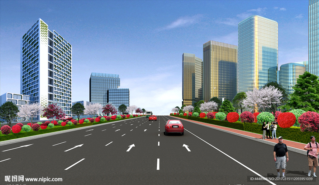 新欣大道绿化效果图设计