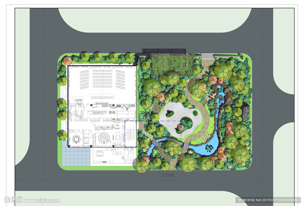某游园彩平面图