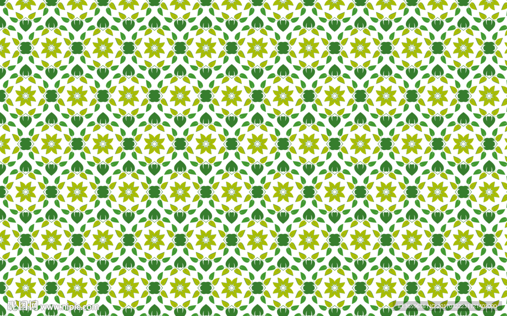 绿色花纹