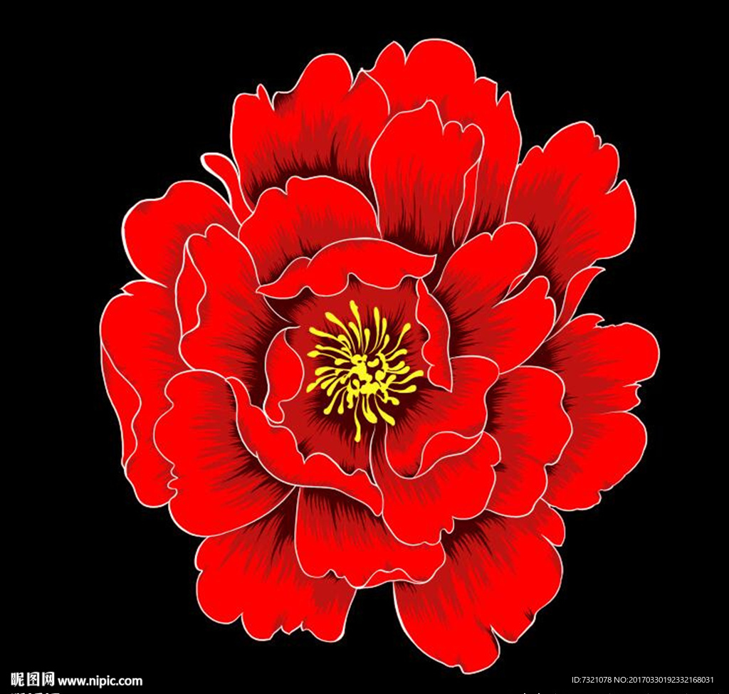 牡丹花 家纺设计素材