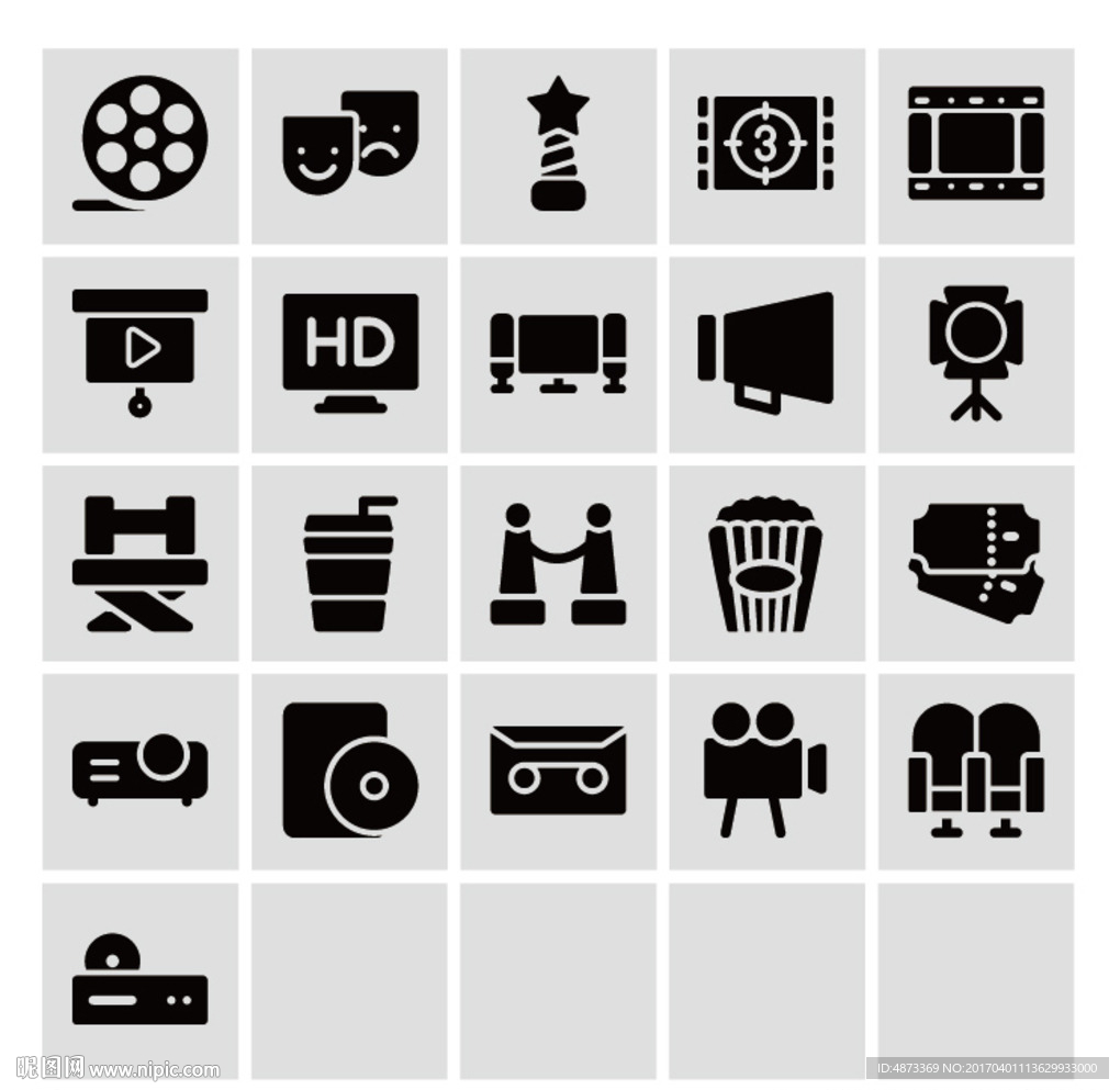 电影影院相关图标