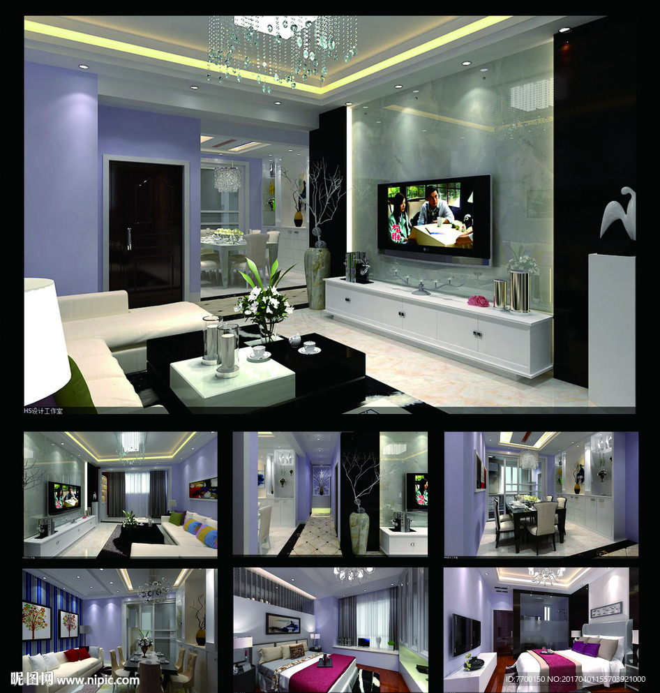 室内套房设计效果图