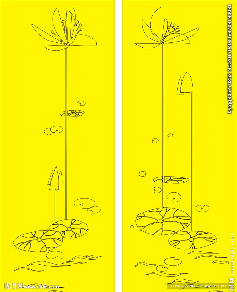 移门缕空玻璃雕刻刻绘图案