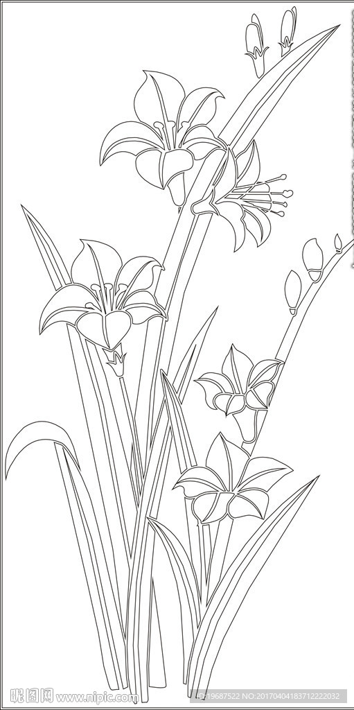 移门缕空玻璃雕刻刻绘图案