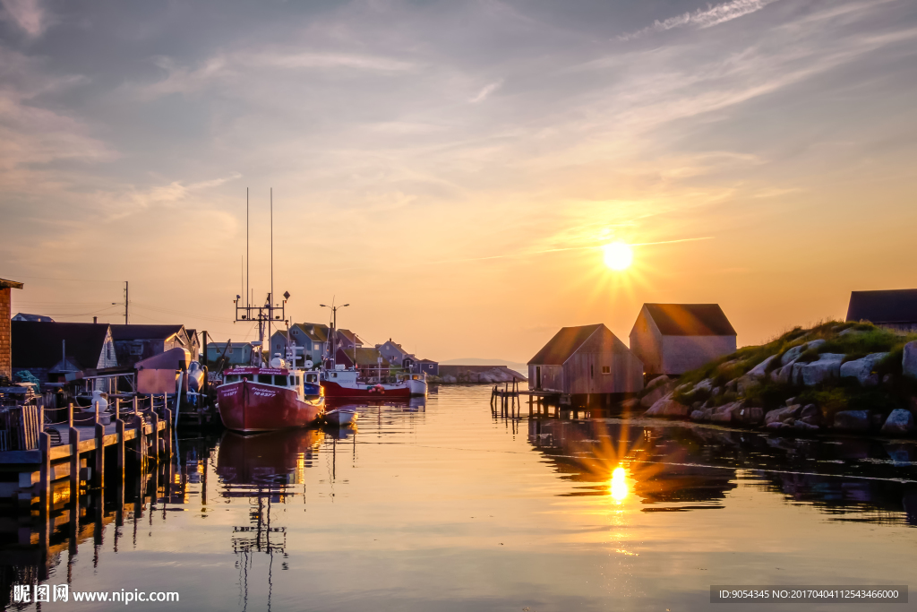 码头傍晚高清壁纸