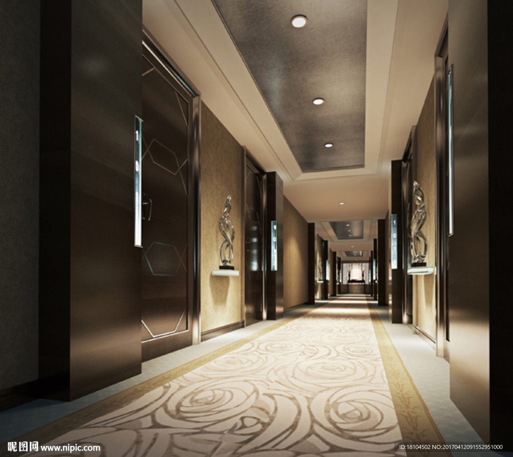 酒店走廊效果图