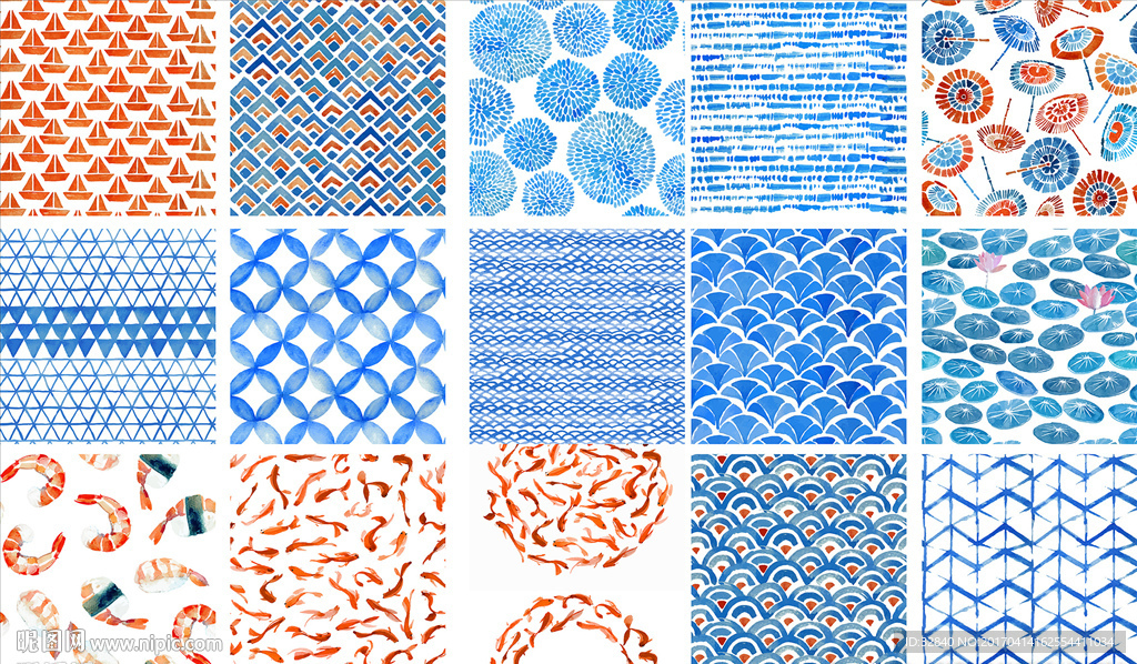 印花 植物 底纹 素材 浪漫