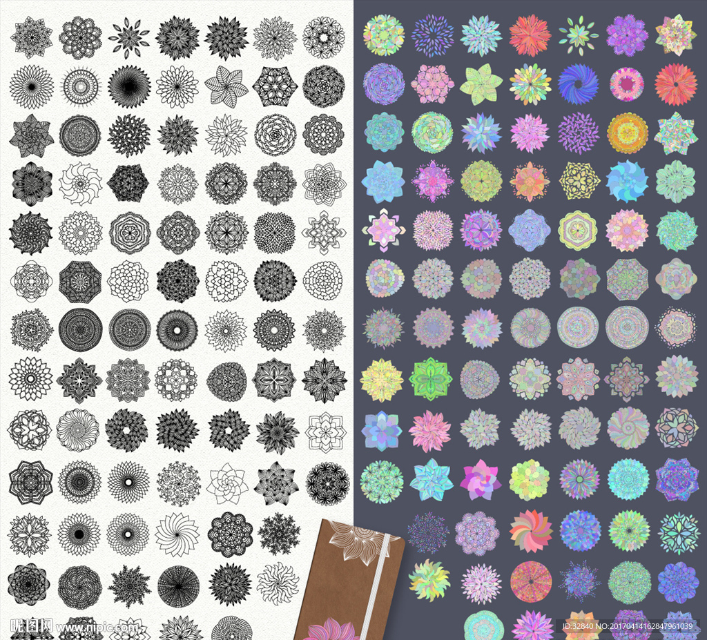 印花 植物 底纹 素材 浪漫