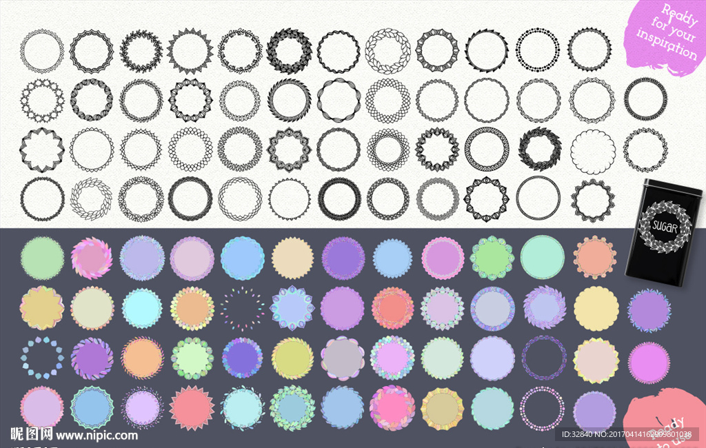 印花 植物 底纹 素材 浪漫