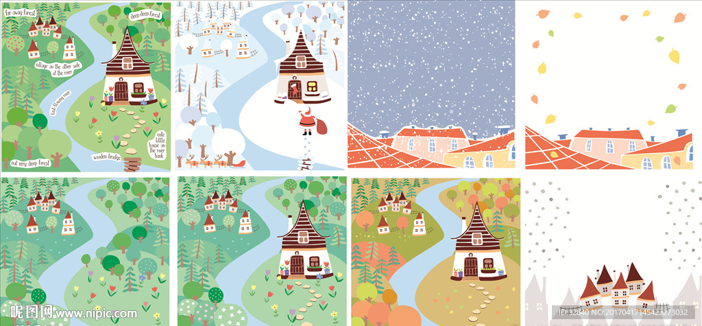 漫画 卡通 手绘 印花 植物