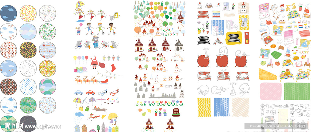 漫画 卡通 手绘 印花 植物