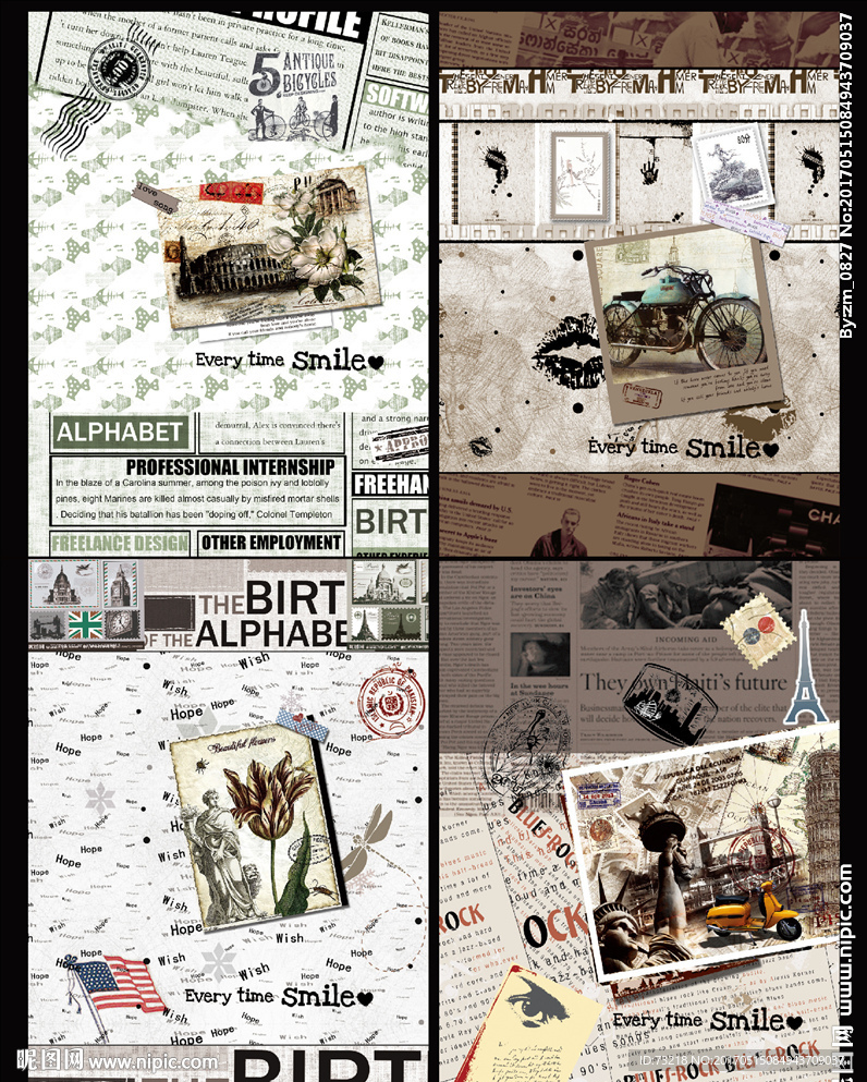 欧美风中性复古 本本