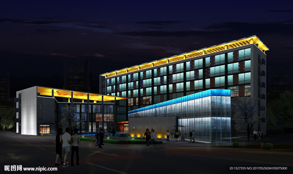 办公楼夜景亮化设计