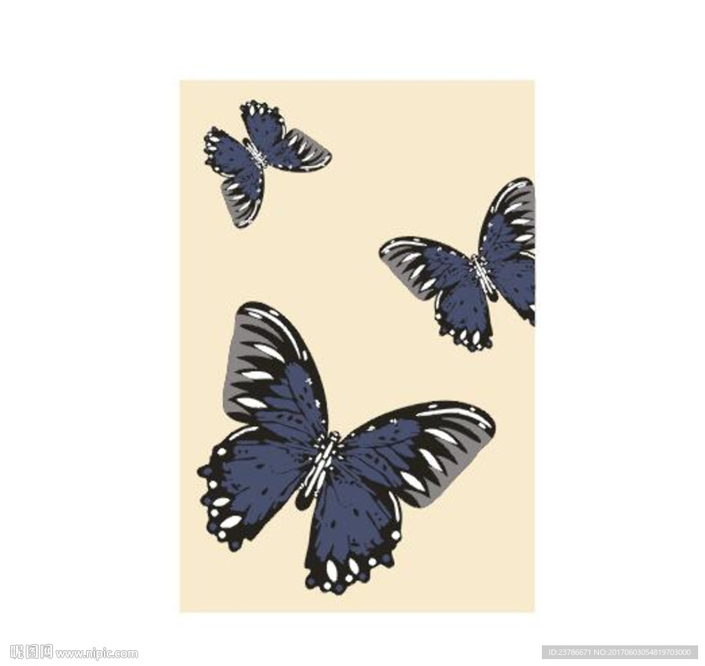 蝴蝶印染图设计