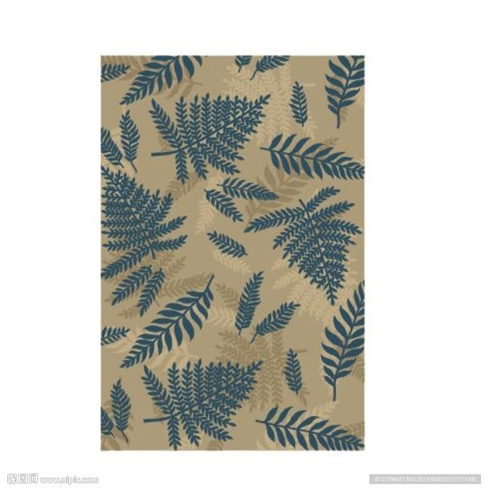 树叶印染图