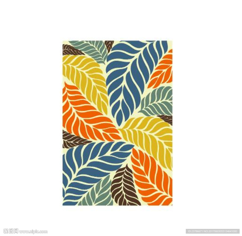 叶子印花印染图