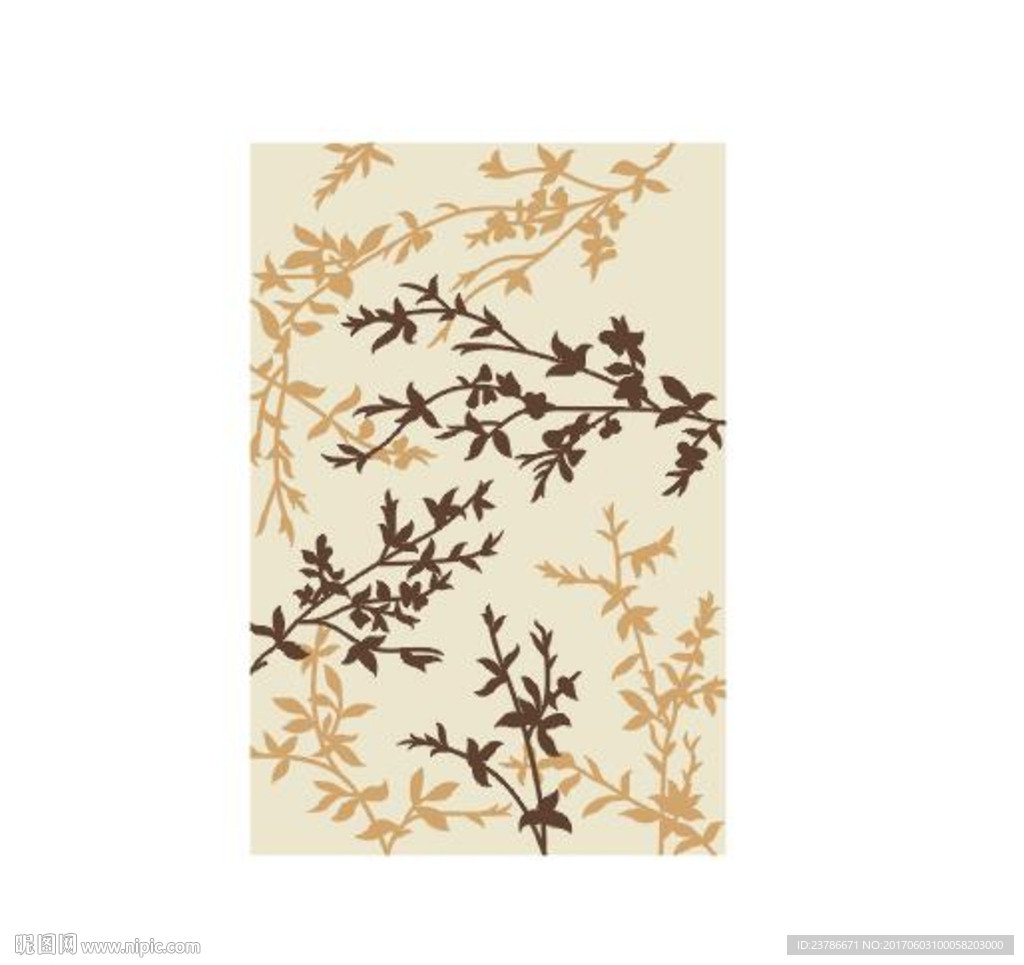树枝树叶印染图