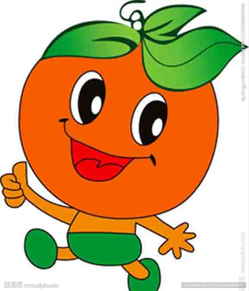 卡通橘子