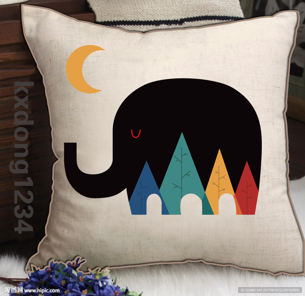 北欧风客厅抱枕图案