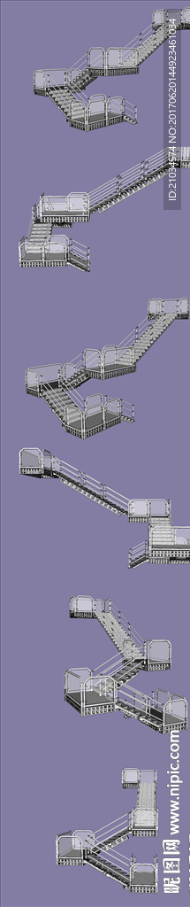 精细的扶手楼梯SU模型设计