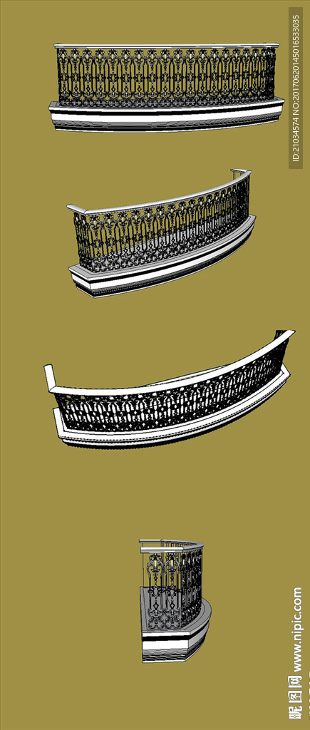 欧式铁艺阳台护栏