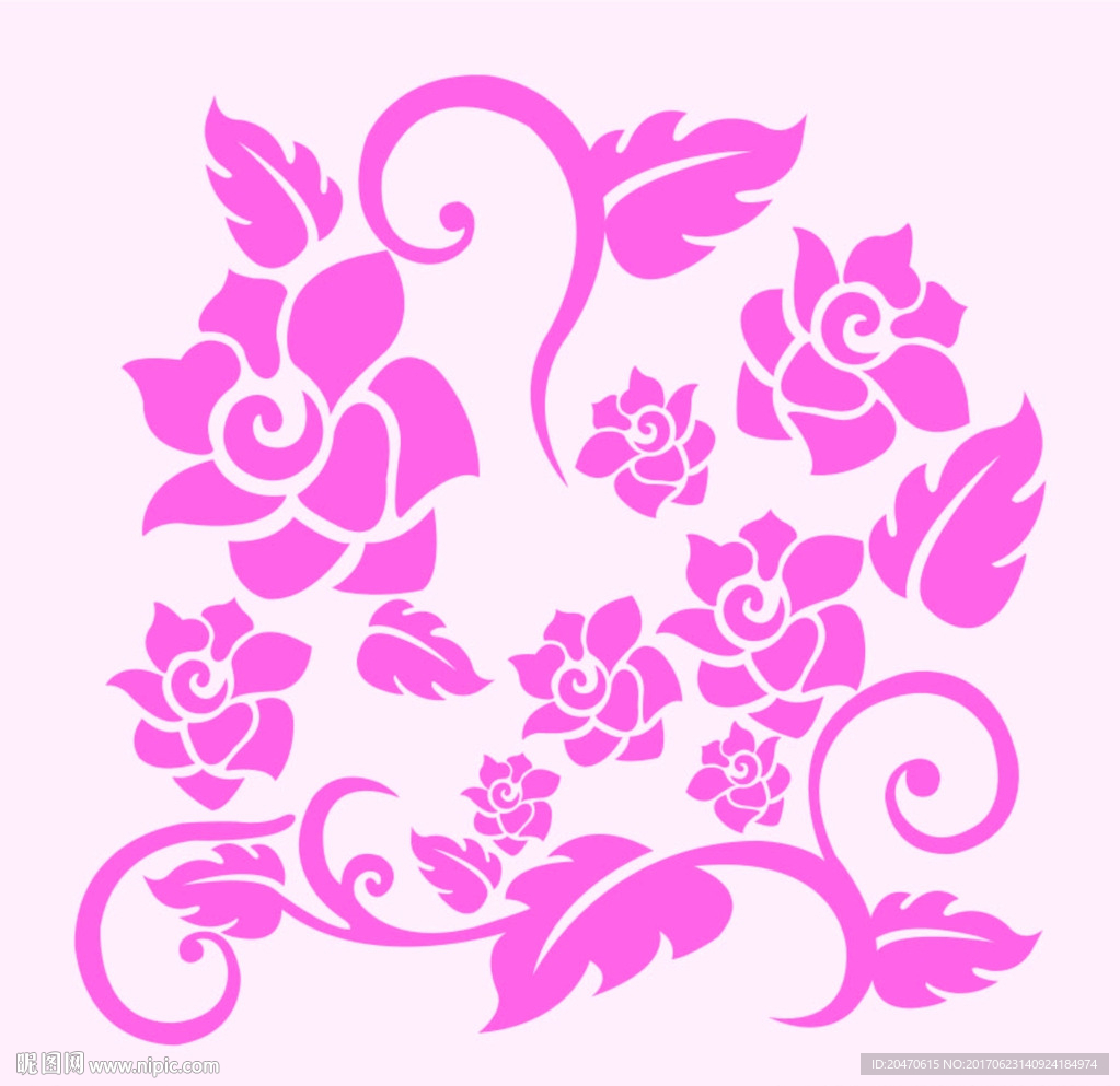 玫瑰花 时尚花边花纹