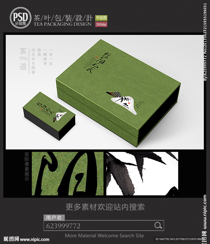 信阳毛尖茶包装设计平面图