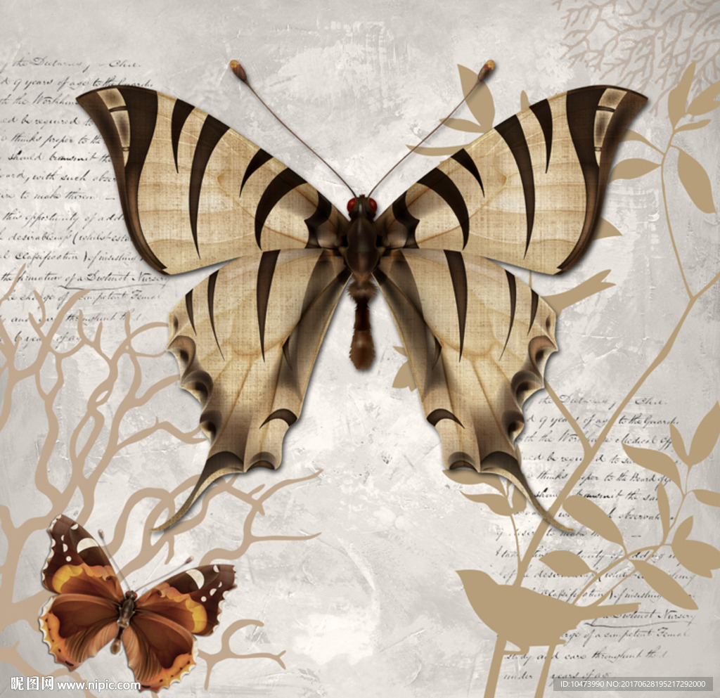 蝴蝶欧美装饰画