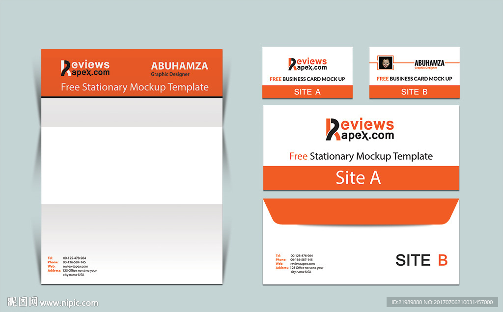 公司信函名片样机