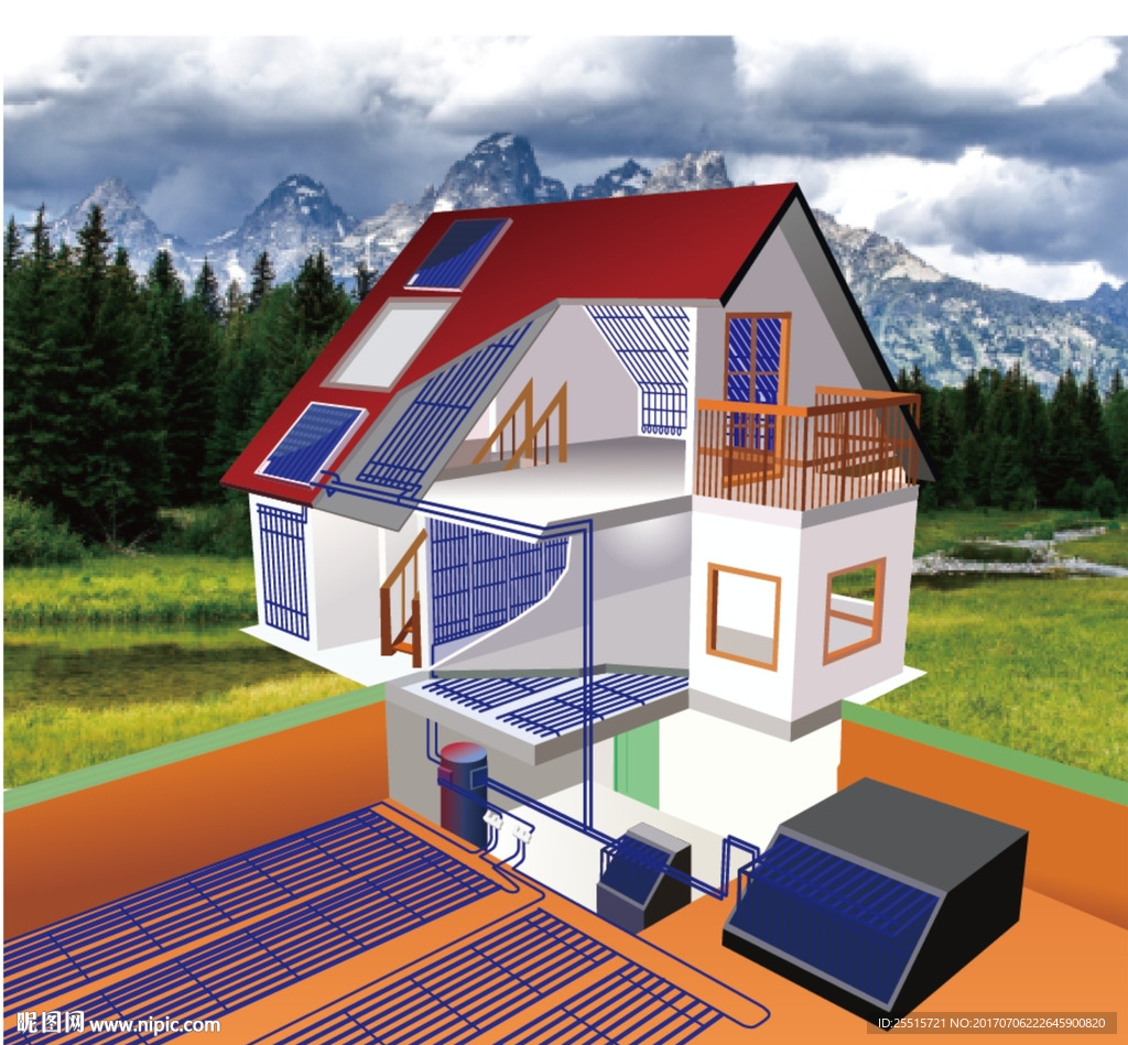 高清AI房子装修结构矢量图