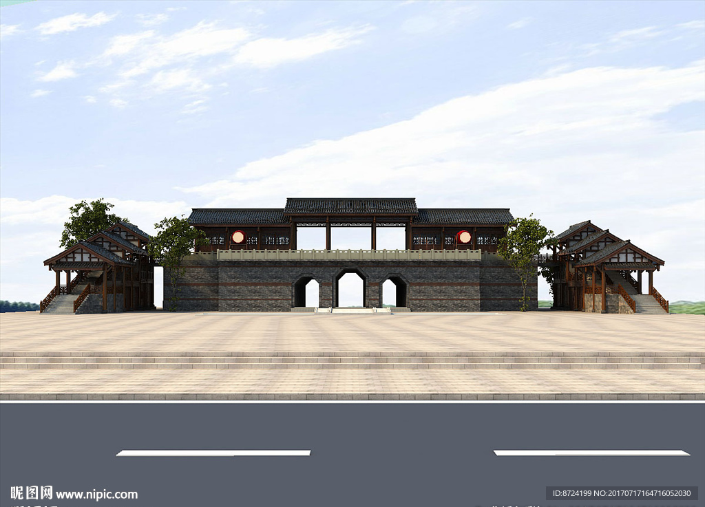 古城楼09（带材质）