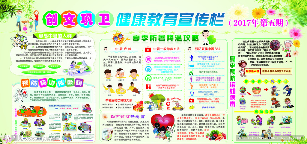 创文巩卫夏季健康教育宣传栏