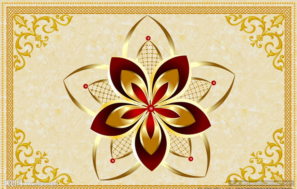 欧式花纹大理石背景天花吊顶