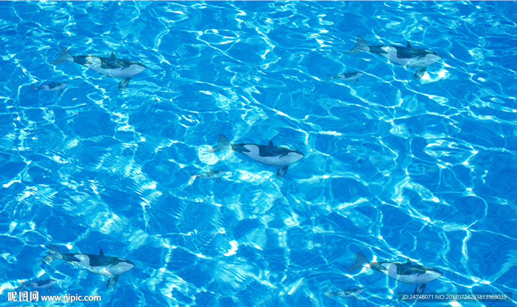 蓝色大海阳光波浪唯美吊顶