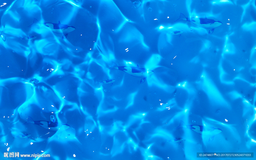 蓝色大海海面波纹唯美吊顶