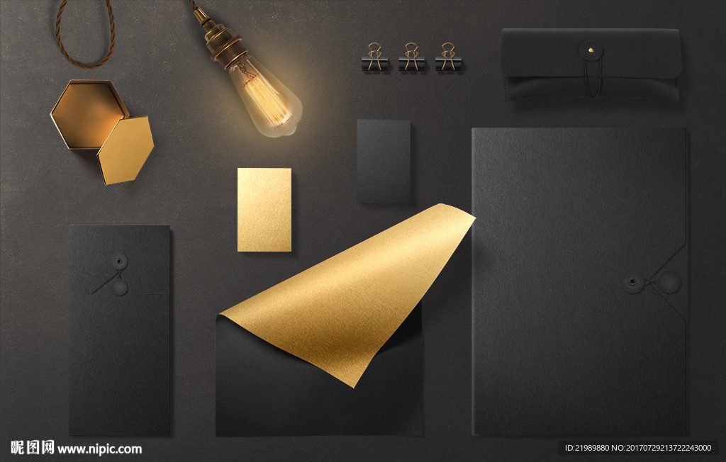 高档黑色商务办公素材